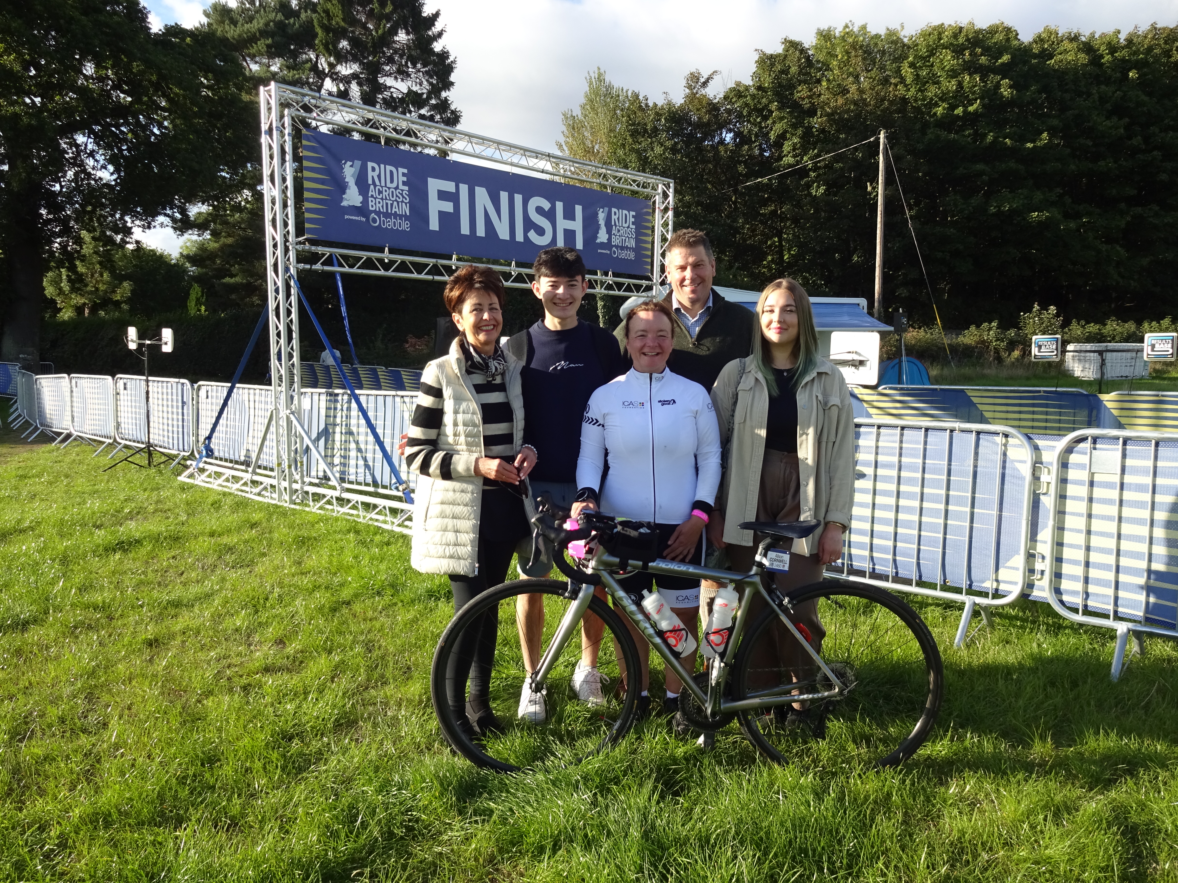 Alison at the finishing line with ICAS and ICAS Foundation colleagues