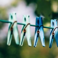 Photo of a clothes washing line